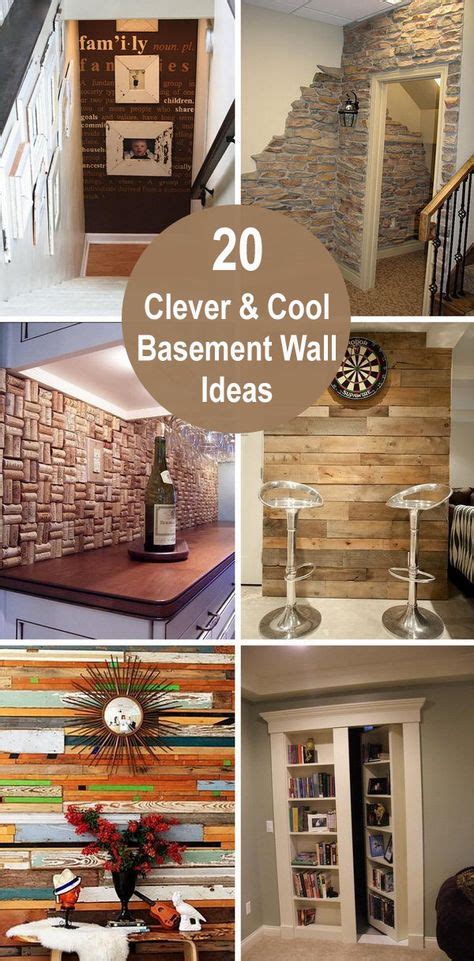 20 Clever And Cool Basement Wall Ideas Basement Remodel Diy Basement