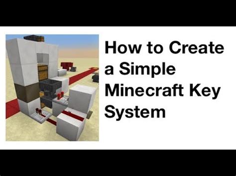 This instructable was created in fulfillment of the project requirement of the makecourse at the university of south florida (www.makecourse.com) this instructable is going to detail how to make a key card access lock that can be attached to fridge or drawer. How to Make a Simple Minecraft Key System - YouTube