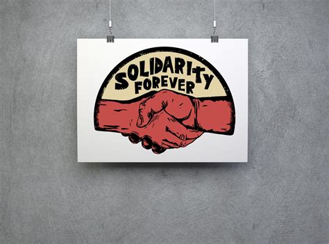 Solidarity Forever Print Leftist Labor Union Art Print Etsy