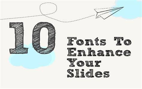 This free fonts collection also offers useful content and a huge collection of truetype face and for best search results, use partial words. Presentation Tips - 10 Awesome Fonts For Presentations