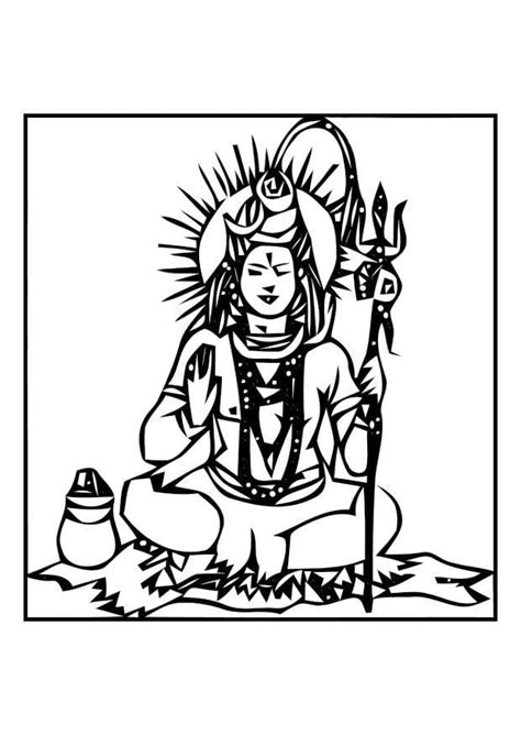 Shiva Cartoon Coloring Pages Learny Kids