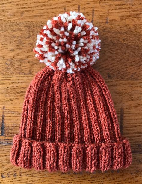 Handmade Knit Pom Pom Baby Beanie Hat Etsy