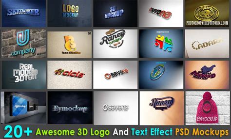 20 Awesome 3d Logo And Text Effect Psd Mockups Freegfx4u