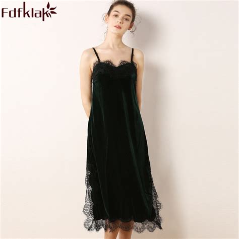Fdfklak M Xxl Plus Size Women Night Dress Sexy Sleepwear Lace Lingerie Nightgown Sleeping Dress