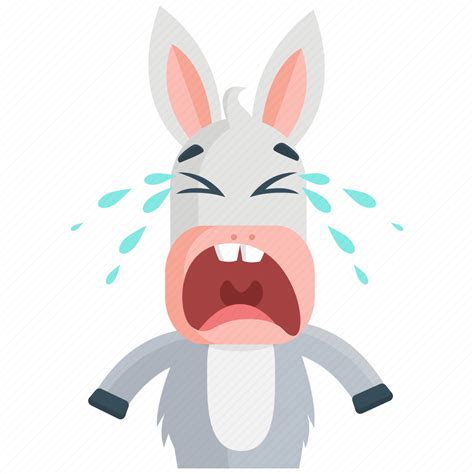 Cry Donkey Emoji Emoticon Smiley Sticker Icon Download On Iconfinder