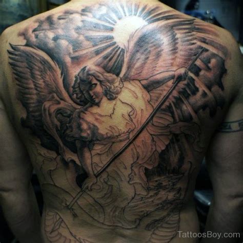 Guardian Angel Tattoo Design On Full Back Tattoos Designs