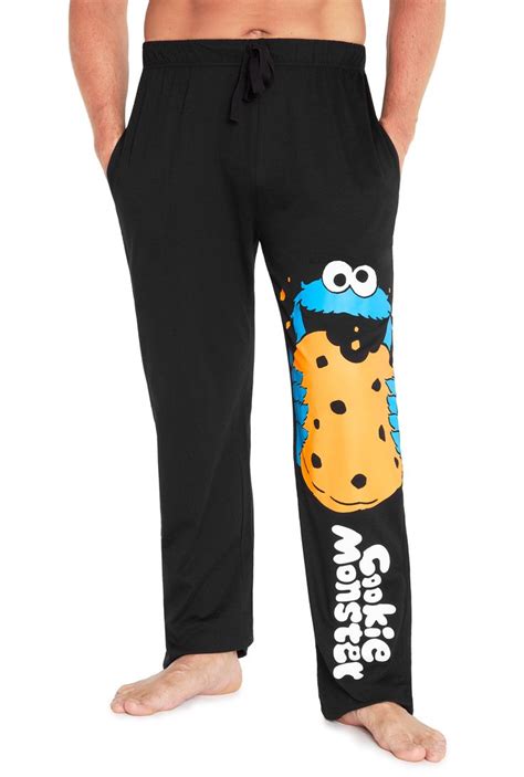 Sesame Street Men Pyjama Bottoms Cookie Monster Lounge Pants Mens Pajamas Pyjama Bottoms