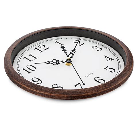 10 Inch Vintage Brown Wall Clock Bernhard Products