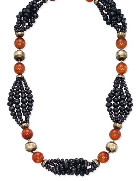 a garnet carnelian and gold necklace by renÉ boivin necklace fantasy jewelry beaded necklace