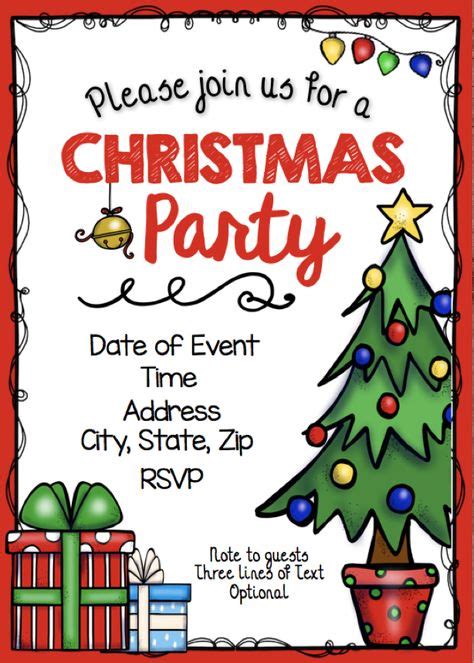 Christmas Party Invitation Editable Diy Printable Pdf Kids