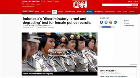 why indonesia should stop virginity tests for female police recruits ~ personal blog of