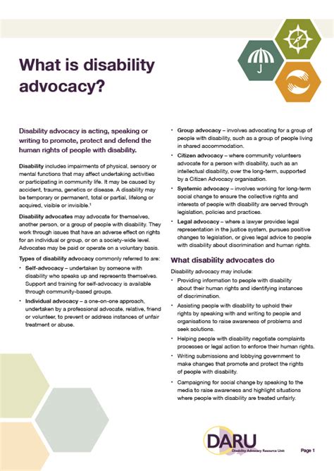 What Is Disability Advocacy Disability Advocacy Resource Unit Daru