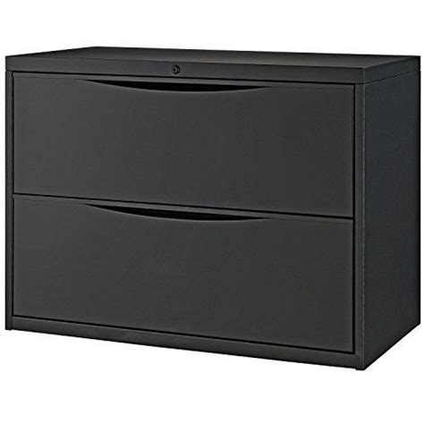 Global Industrial 36 W Premium Lateral File Cabinet 2 Drawer Black
