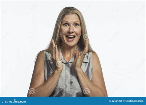 Excited Woman Clapping Hands Horizontal Stock Photo Image Of Healthy