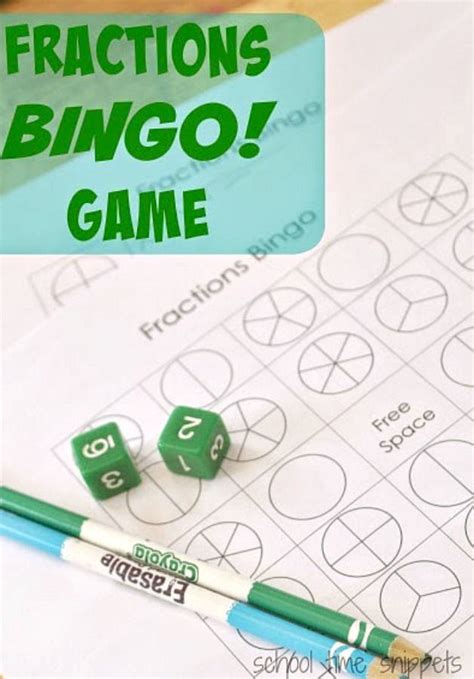 Bingo Fractions Math Game Artofit