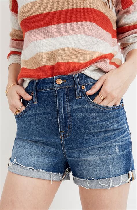 Madewell High Rise Cuffed Denim Shorts Are A Hit At Nordstrom