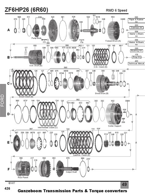 Zf6hp26 6r60 Ganzeboom Transmission Parts And Torque Converters