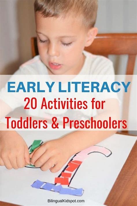 20 Literacy Activities For Preschoolers Kindergarten Kids And Toddlers