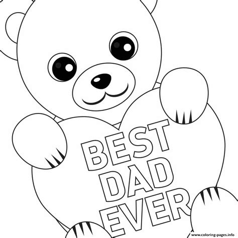 Free Fathers Day Printable Best Dad Coloring Page Printable