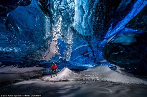 Photographer Captures Ice Cave Network Beneath Icelands Vatnajokull