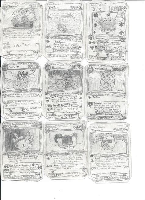 Hand Drawn Pokemon Cards By Mfgravesjr On Deviantart