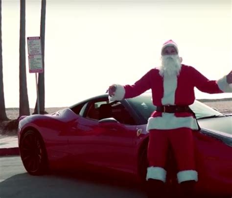 Watch Santa In Ferrari 458 Italia Hand Out Ts To Kids