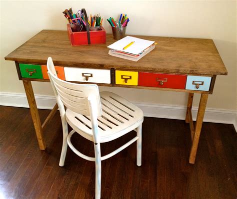 Thats My Letter Diy Kids Desk With Multi Color Drawers