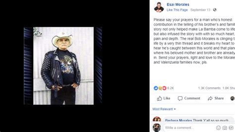 Bob Morales Brother Of Late Artist Ritchie Valens Passes Away