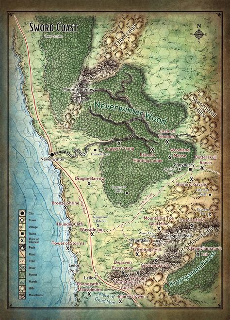 Full Map Of The Sword Coast Pelajaran