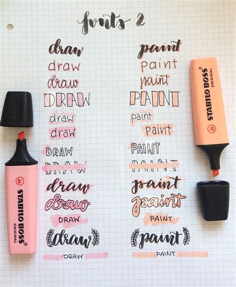 Different Fonts With Highlighter Font Fonts Textmarker