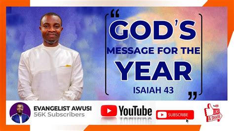 Gods Message Of The Year Live With Evangelist Awusi Youtube