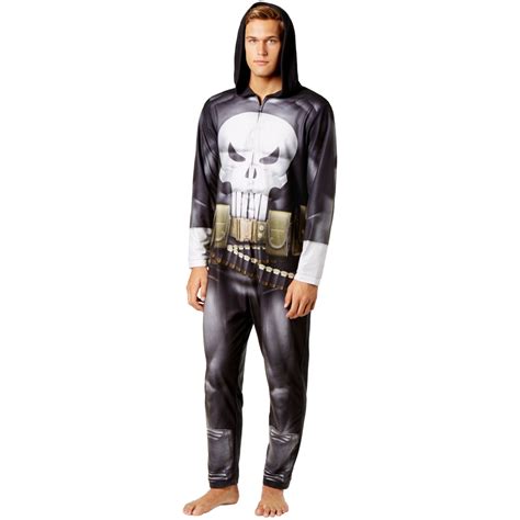 Briefly Stated Mens Punisher Complete Costume Black Large Walmart