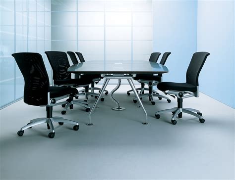 Black Modern Metal Conference Table Ambience Doré