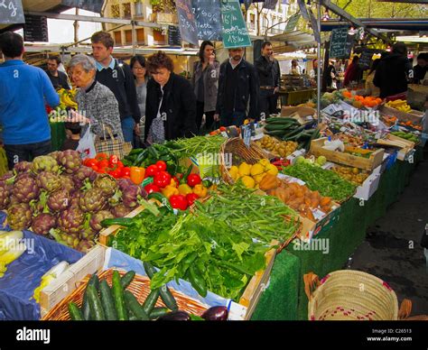 Paris, France, People Shopping in Organic Food, Farmer's Market Stock