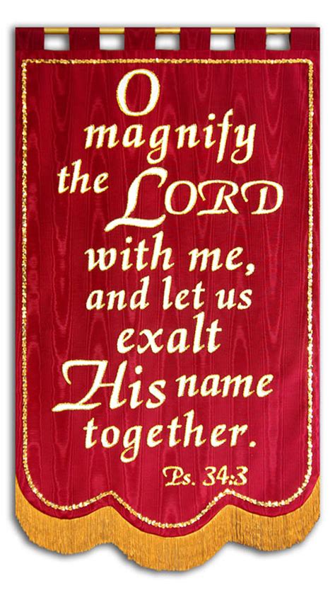 O Magnify The Lord Psalm 343 Bible Verse Banner Christian Banners