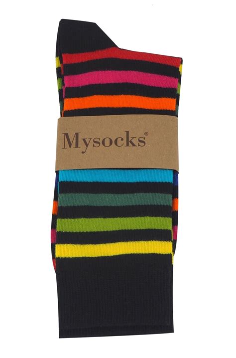 Mysocks Unisex Striped Socks Made Of Finest Combed Cotton Ebay