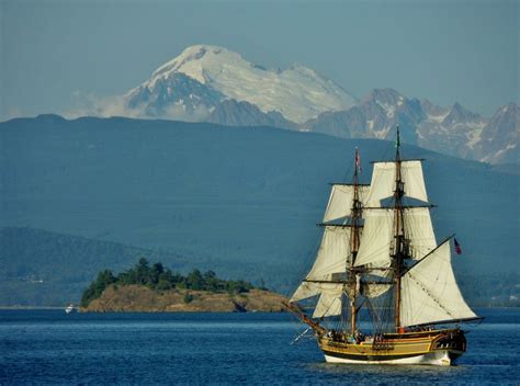 Lady Washington Sails In Puget Sound Near Seattle Travel Adventure