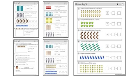 Divide By 5 Worksheets Primary Stars Education
