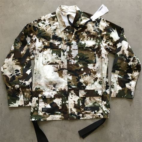 Off White Sahariana Bleached Camouflage Print Field Jacket Grailed