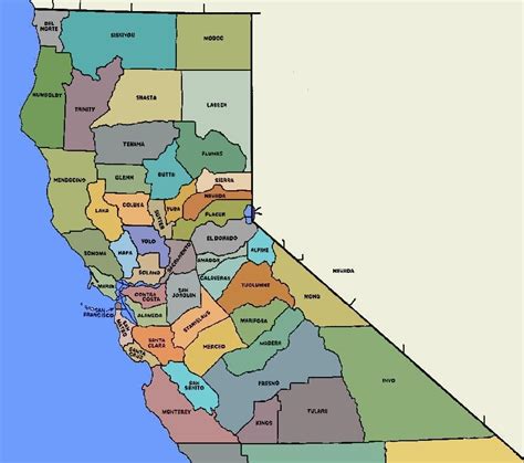 Map Of Northern California Counties Verjaardag Vrouw 2020