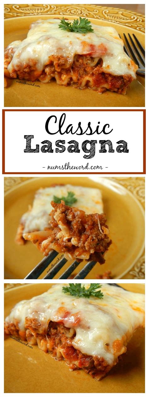 Classic Lasagna Nums The Word