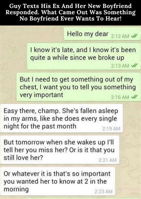 Guy Texts His Ex And Her New Boyfriend Responded. What Came Out Was ...