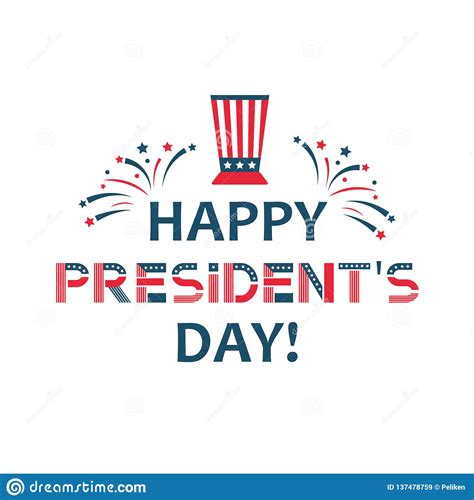 Happy Presidents Day Label United States Federal Holiday Vintage