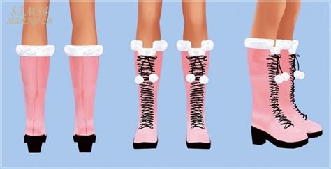 Pompom Lace Up Boots At Marigold Sims 4 Updates