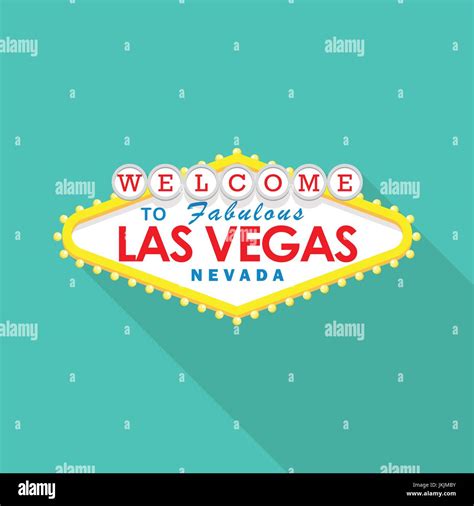 Classic Retro Welcome To Las Vegas Sign Vector Illustration Stock