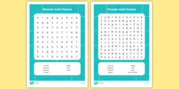 Houses And Homes Word Search