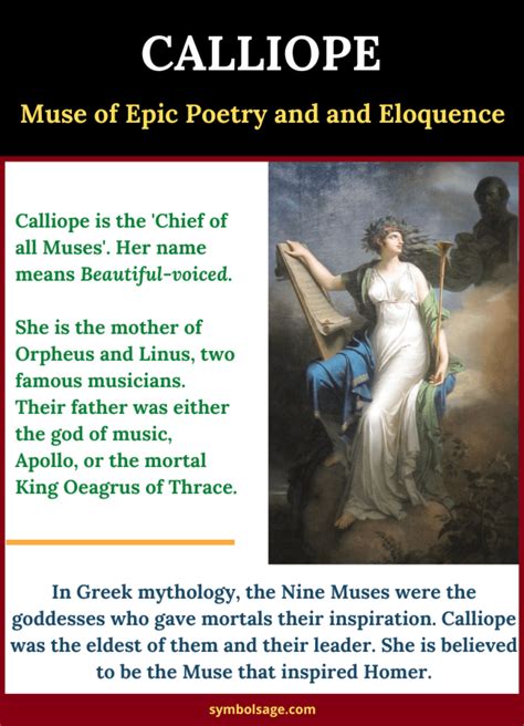 Calliope Muse Of Epic Poetry And Eloquence In Greek Mythology