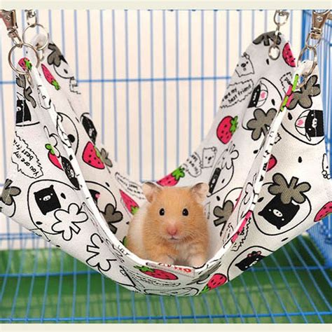 Small Pet Sleeping Hanging Bed Hamster Happy Animals Cute Hamsters