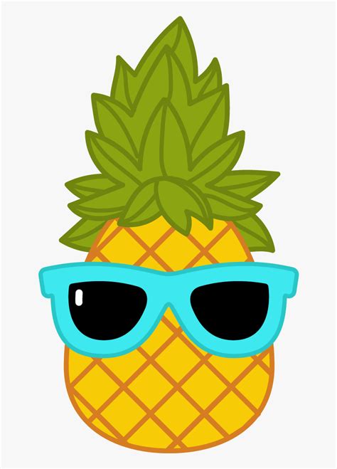 Pineapple With Sunglasses Png Transparent Cartoon