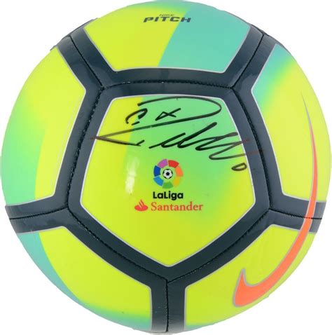 Cristiano Ronaldo Real Madrid Autographed La Liga Nike On Pitch Ball